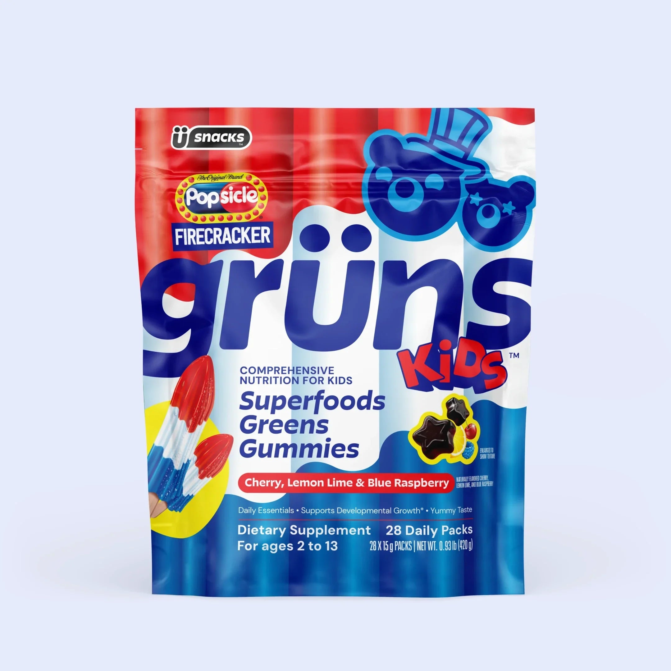 Popsicle® Firecracker Grüns Kids - Wellness Gummies That Make Sense