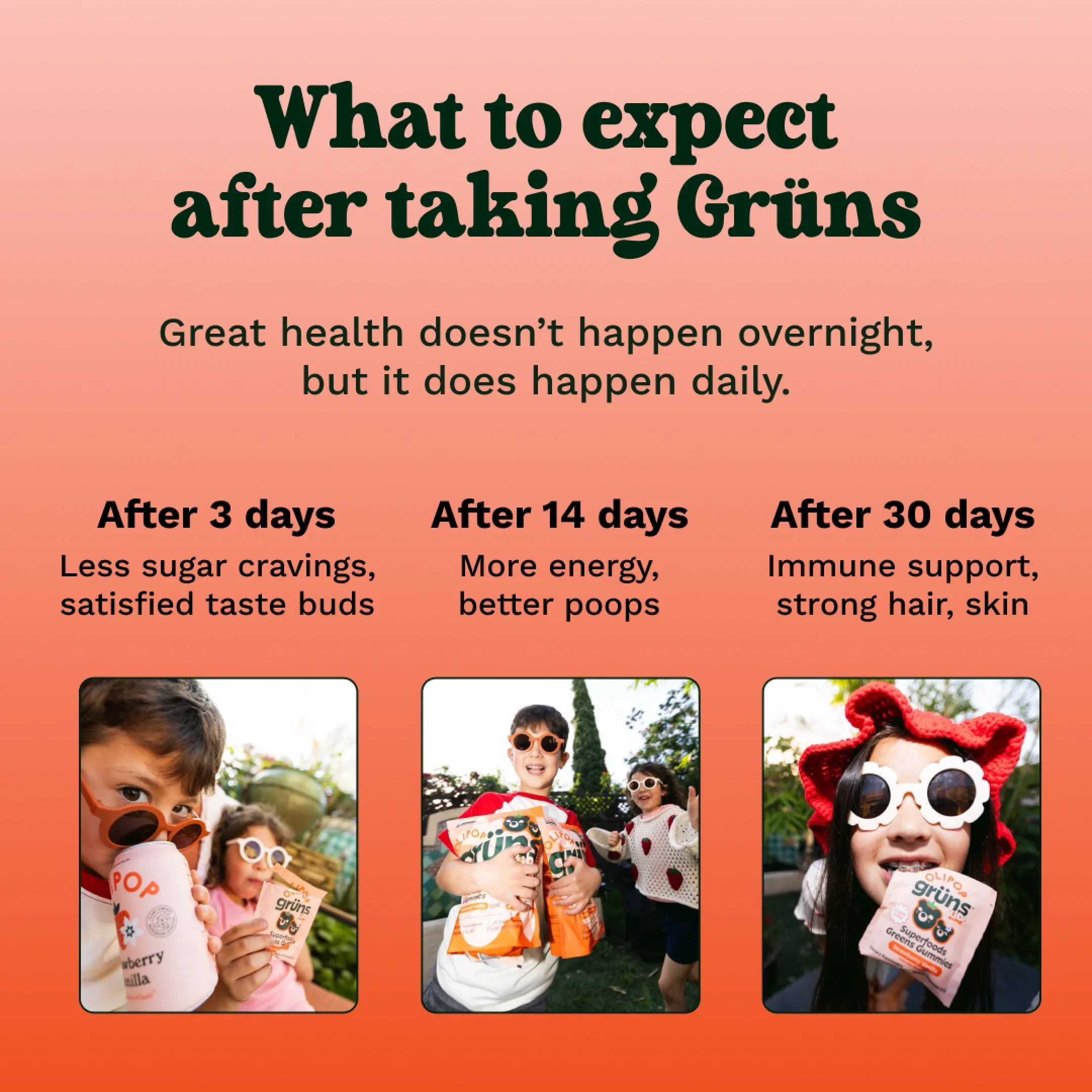 Grüns Kids OLIPOP® - Enjoy Your Greens Again