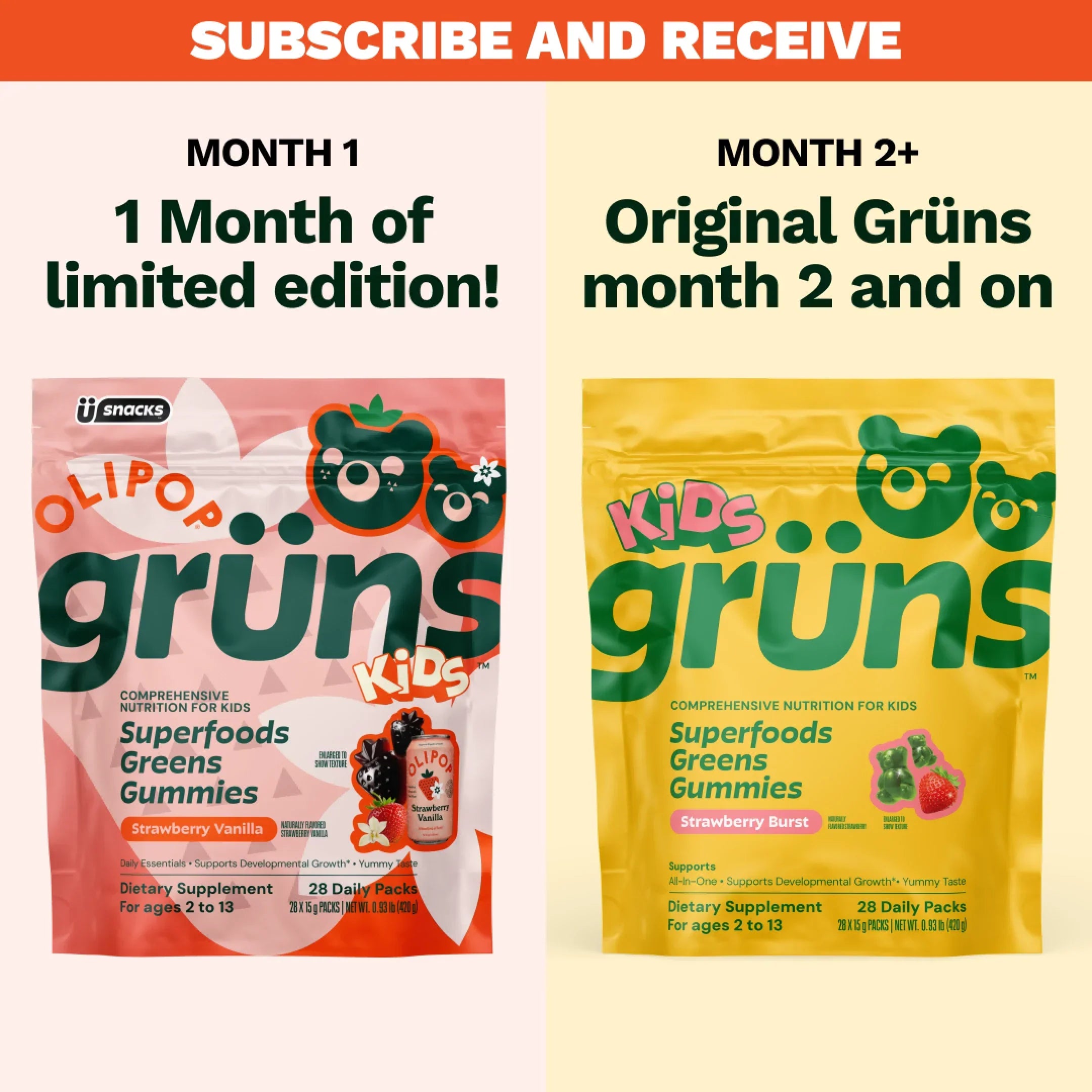 Grüns Kids OLIPOP® - Enjoy Your Greens Again